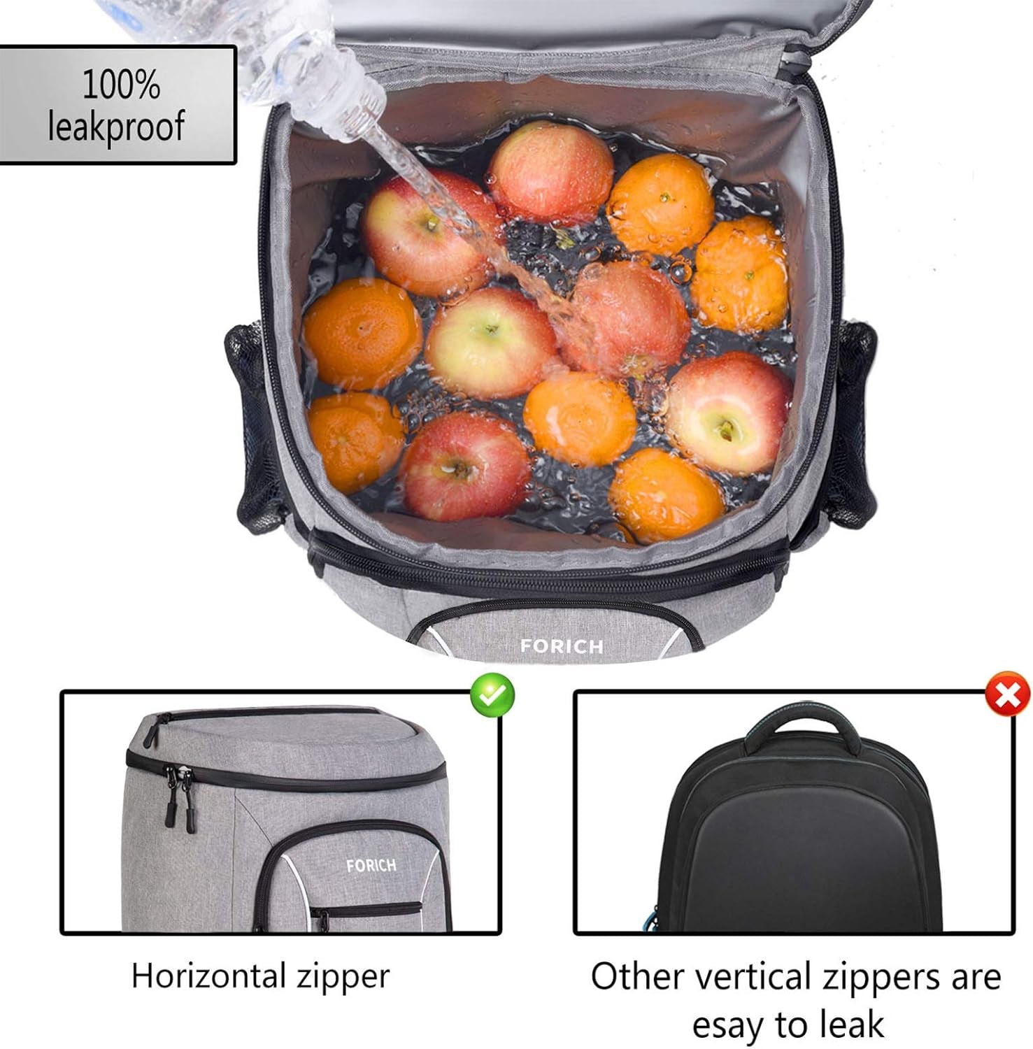 Insulated Cooler Backpack Lightweight Soft Cooler Bag Leakproof Backpack Cooler for Men Women to Lunch Work Picnic Beach Camping Hiking Park Day Trips, 30 Cans
